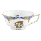 Herend Rothschild Bird Blue Border Tea Cup Cup & Saucer Set, alternate view