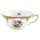 Herend Rothschild Bird Green Border Tea Cup Cup & Saucer Set, alternate view