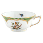 Herend Rothschild Bird Green Border Tea Cup Cup & Saucer Set, alternate view