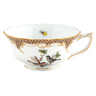 Herend Rothschild Bird Brown Border Tea Cup Cup & Saucer Set, alternate view