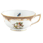 Herend Rothschild Bird Brown Border Tea Cup Cup & Saucer Set, alternate view