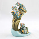 Herend Three Tree Frogs on Palm Figurine — additional view