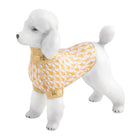 Hand-painted Herend Toy Poodle Figurine in Butterscotch fishnet porcelain on a white background