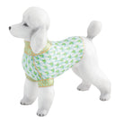 Herend Toy Poodle Figurine porcelain figurine painted in the Key Lime fishnet pattern