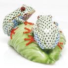 Herend Tree Frogs on Leaf Figurine — additional view