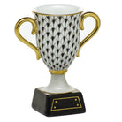 Hand-painted Herend Trophy Figurine in fine porcelain, 2.75in L X 3.25in H, on a white background
