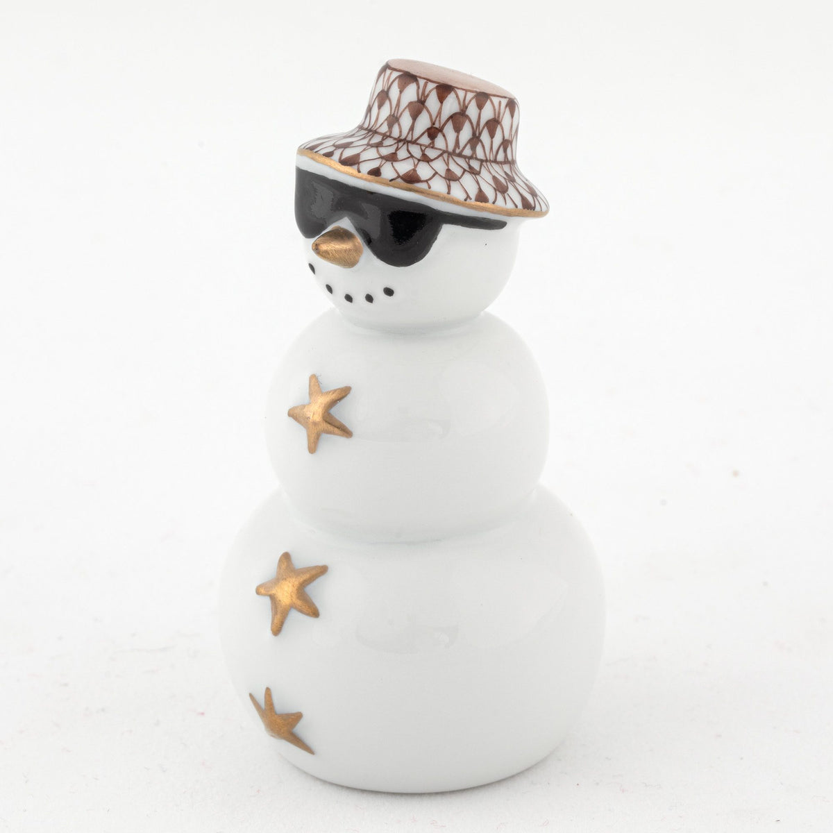 Herend Tropical Snowman Figurine – Chocolate, alternate view