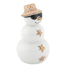Butterscotch fishnet Tropical Snowman Figurine figurine, hand-painted Herend porcelain with 24k gold accents