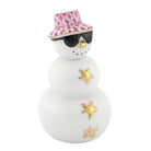 Herend Tropical Snowman Figurine porcelain figurine painted in the Raspberry fishnet pattern