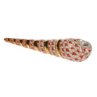 Hand-painted Herend Turritella Shell Figurine in fine porcelain, 2.75in L, on a white background