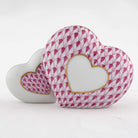 Herend Two of Hearts Figurine – Raspberry, alternate view
