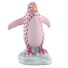 Waddling Penguin Figurine in hand-painted Raspberry porcelain by Herend of Hungary