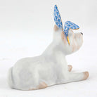 Herend Westie with Bunny Ears Figurine – Blue, alternate view