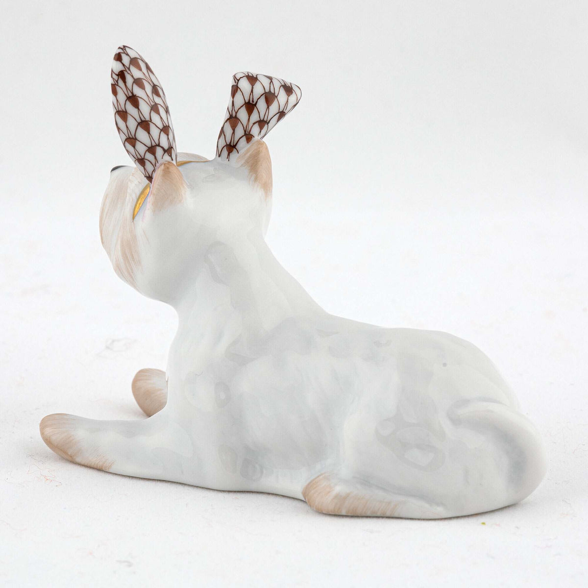 Herend Westie with Bunny Ears Figurine – Chocolate, alternate view