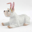 Herend Westie with Bunny Ears Figurine – Raspberry, alternate view