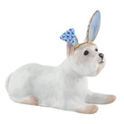 Sapphire fishnet Westie with Bunny Ears Figurine figurine, hand-painted Herend porcelain with 24k gold accents