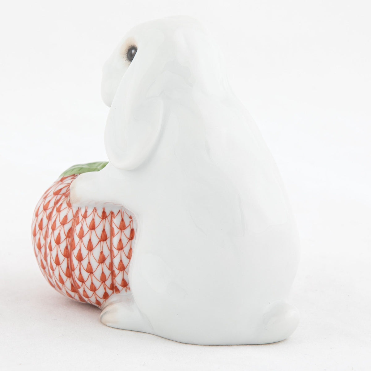 Herend White Autumn Bunny Figurine, alternate view