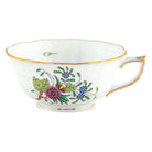 Hand-painted Herend Windsor Garden Tea Cup Cup & Saucer Set in fine porcelain, on a white background