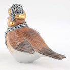 Herend Winter Bird Figurine – Black, alternate view