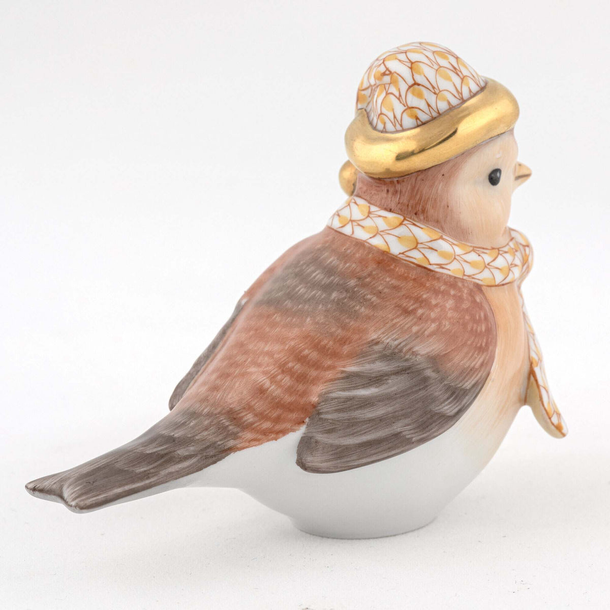 Herend Winter Bird Figurine – Butterscotch, alternate view