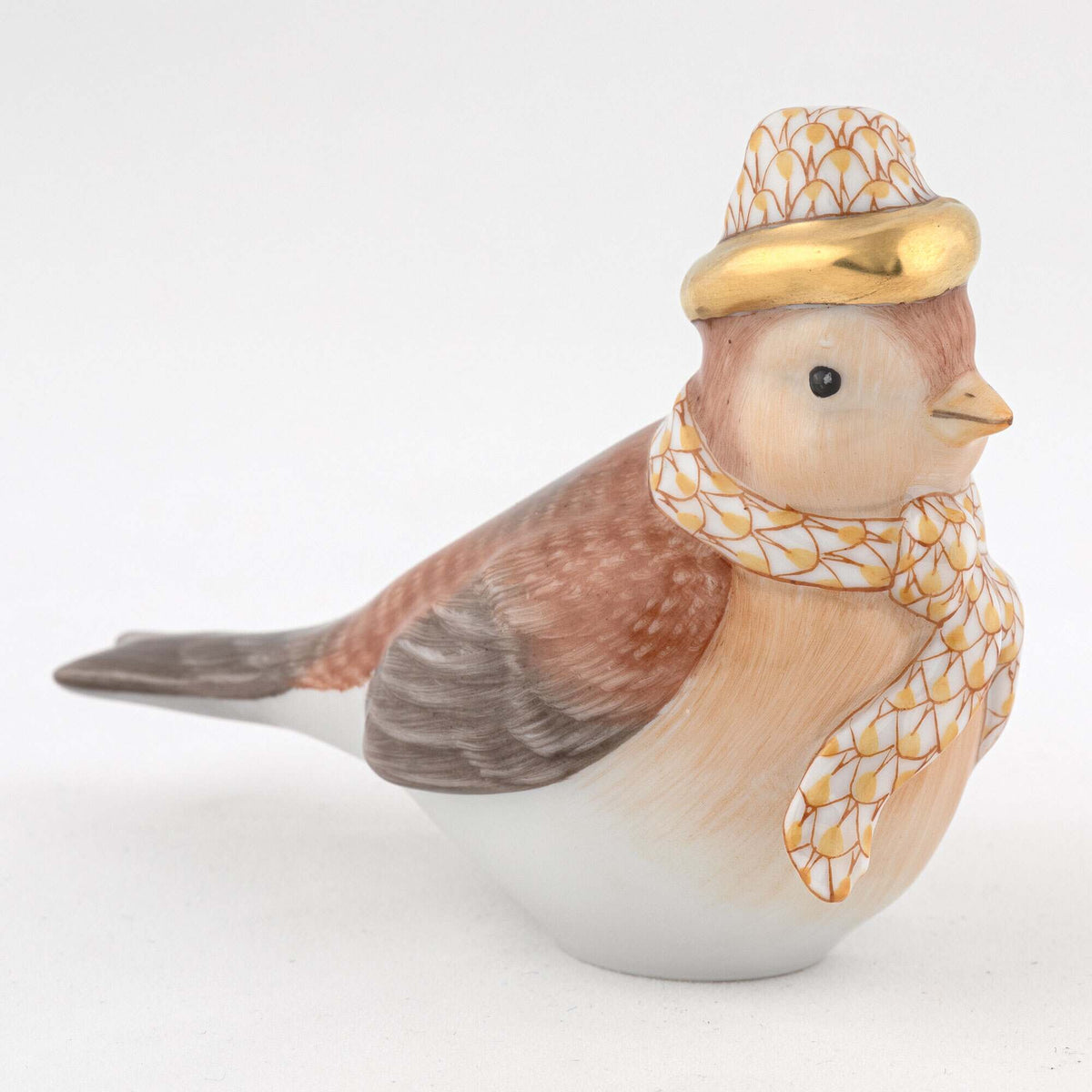 Herend Winter Bird Figurine – Butterscotch, alternate view