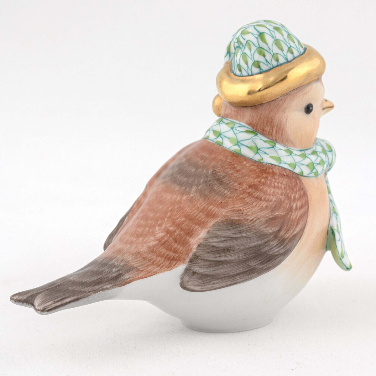 Herend Winter Bird Figurine – Key Lime, alternate view