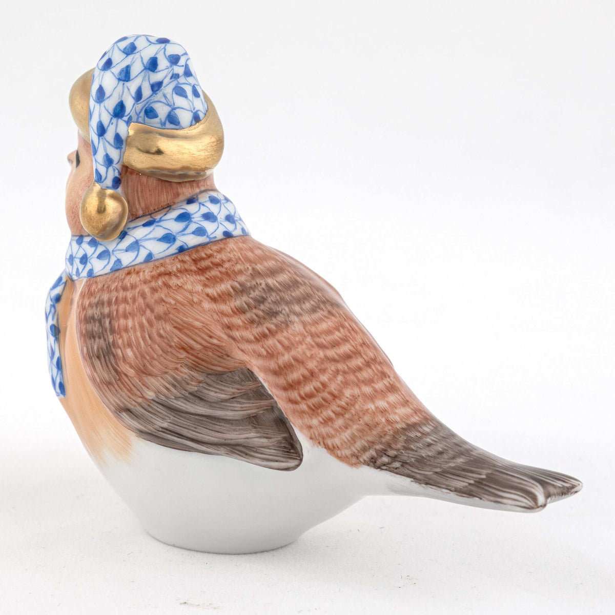 Herend Winter Bird Figurine – Sapphire, alternate view
