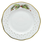 Hand-painted Herend Winter Shimmer Dessert Plate in fine porcelain, 8.25in D, on a white background