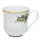 Hand-painted Herend Winter Shimmer Mug in fine porcelain, (11 OZ) 3.5in H, on a white background