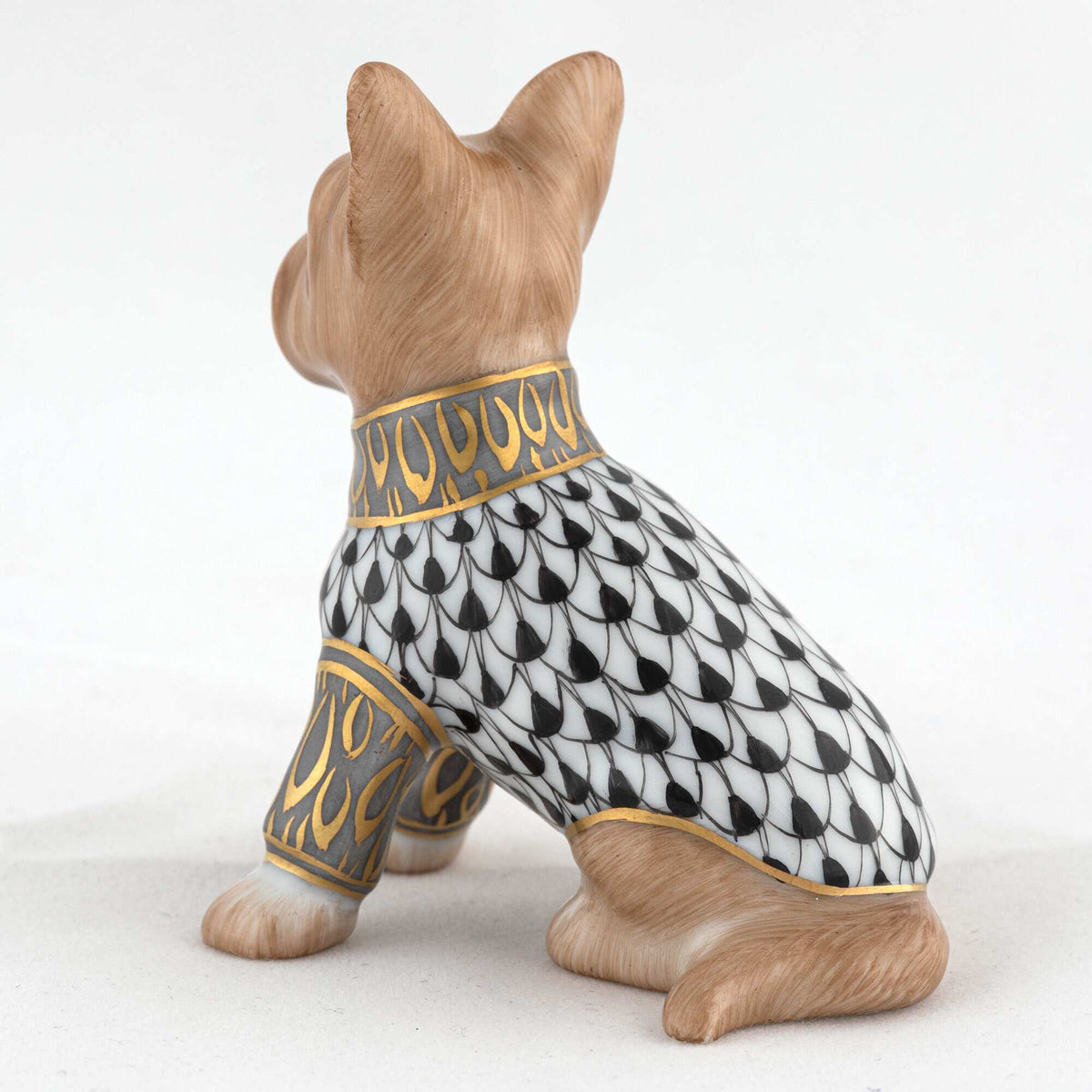 Herend Yorkshire Terrier Figurine – Black, alternate view