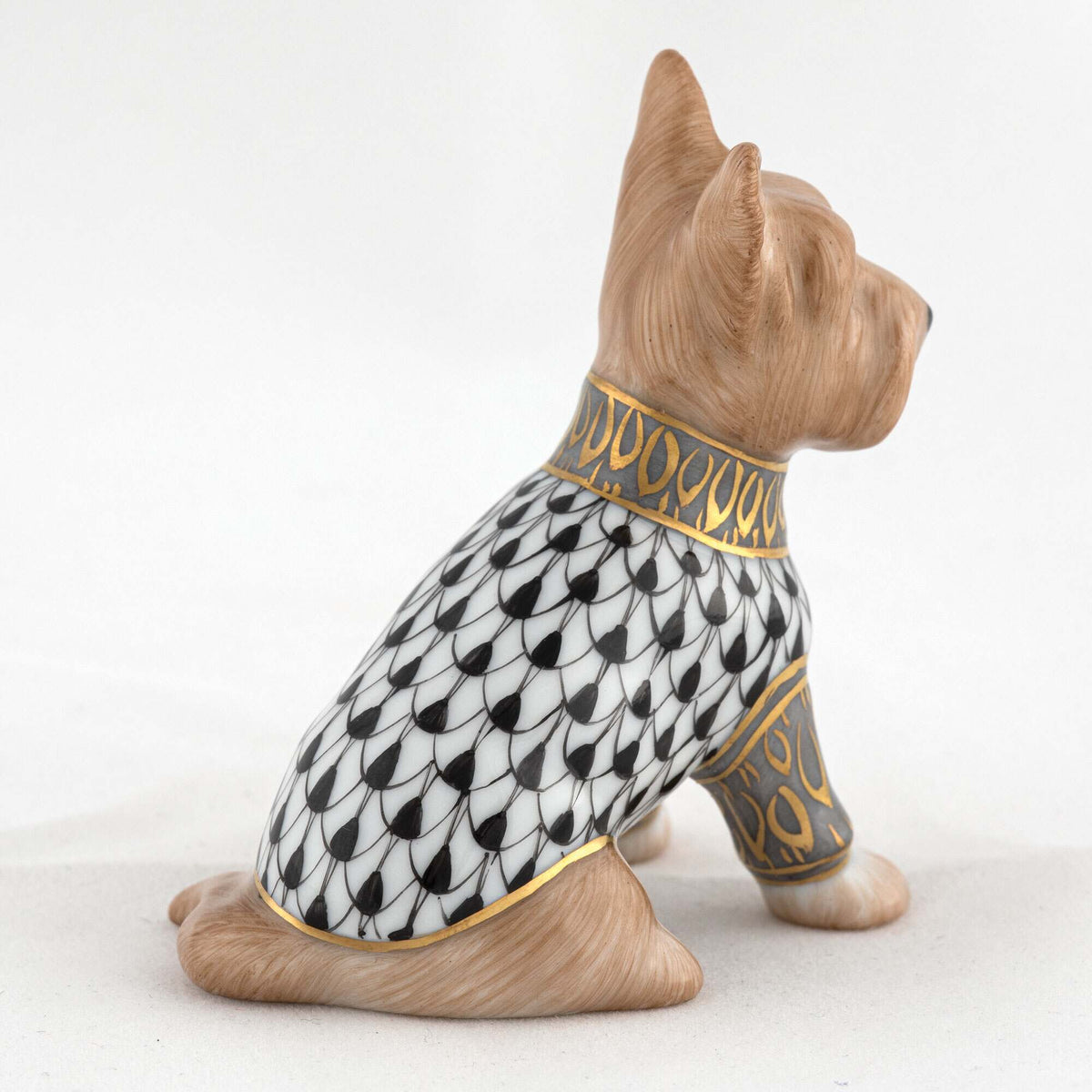 Herend Yorkshire Terrier Figurine – Black, alternate view