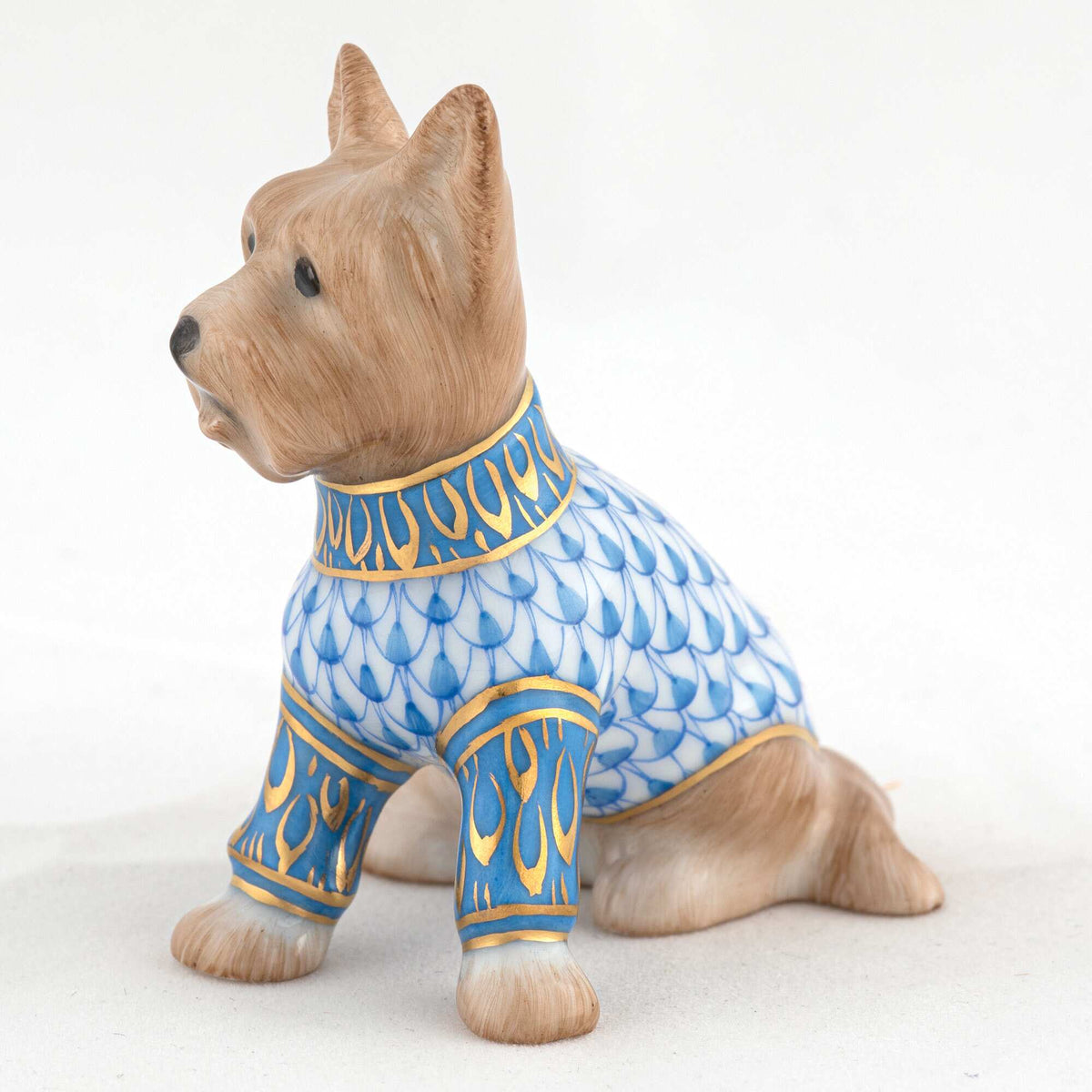 Herend Yorkshire Terrier Figurine – Blue, alternate view