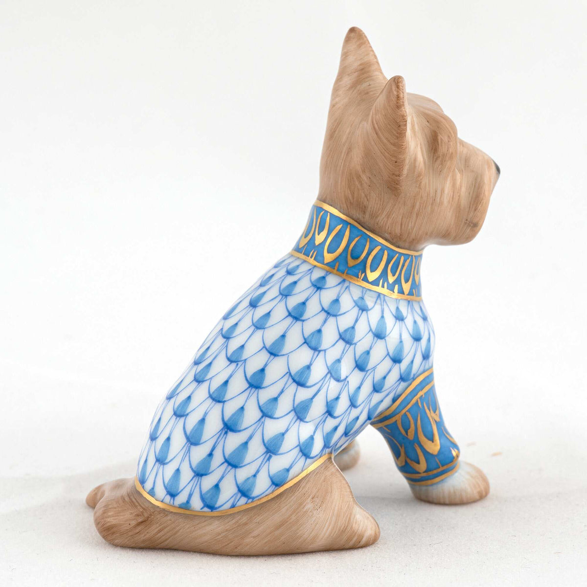Herend Yorkshire Terrier Figurine – Blue, alternate view