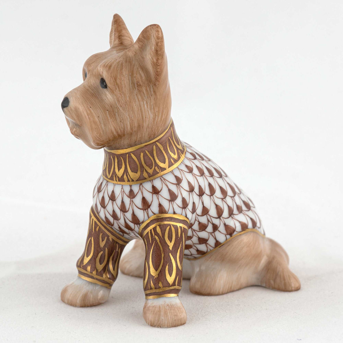 Herend Yorkshire Terrier Figurine – Chocolate, alternate view