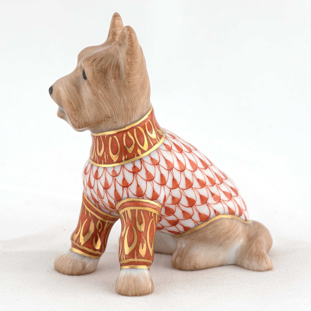 Herend Yorkshire Terrier Figurine – Rust, alternate view