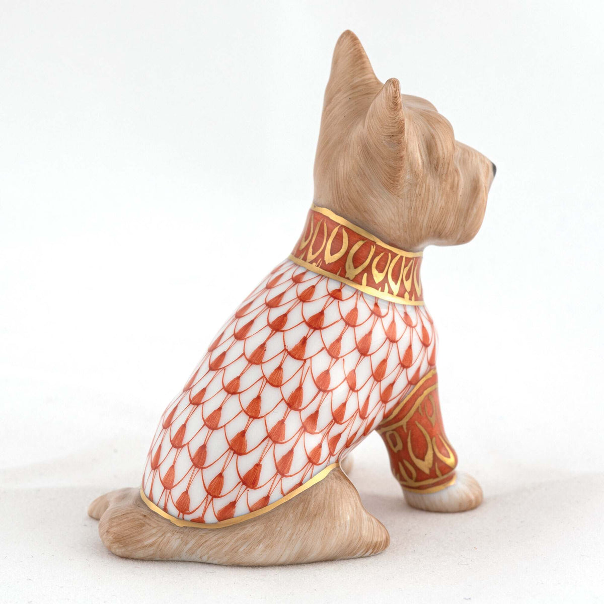 Herend Yorkshire Terrier Figurine – Rust, alternate view