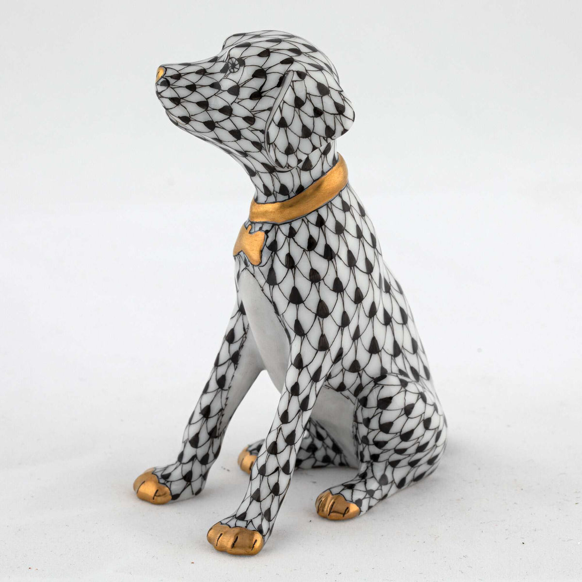 Herend Young Golden Figurine – Black, alternate view