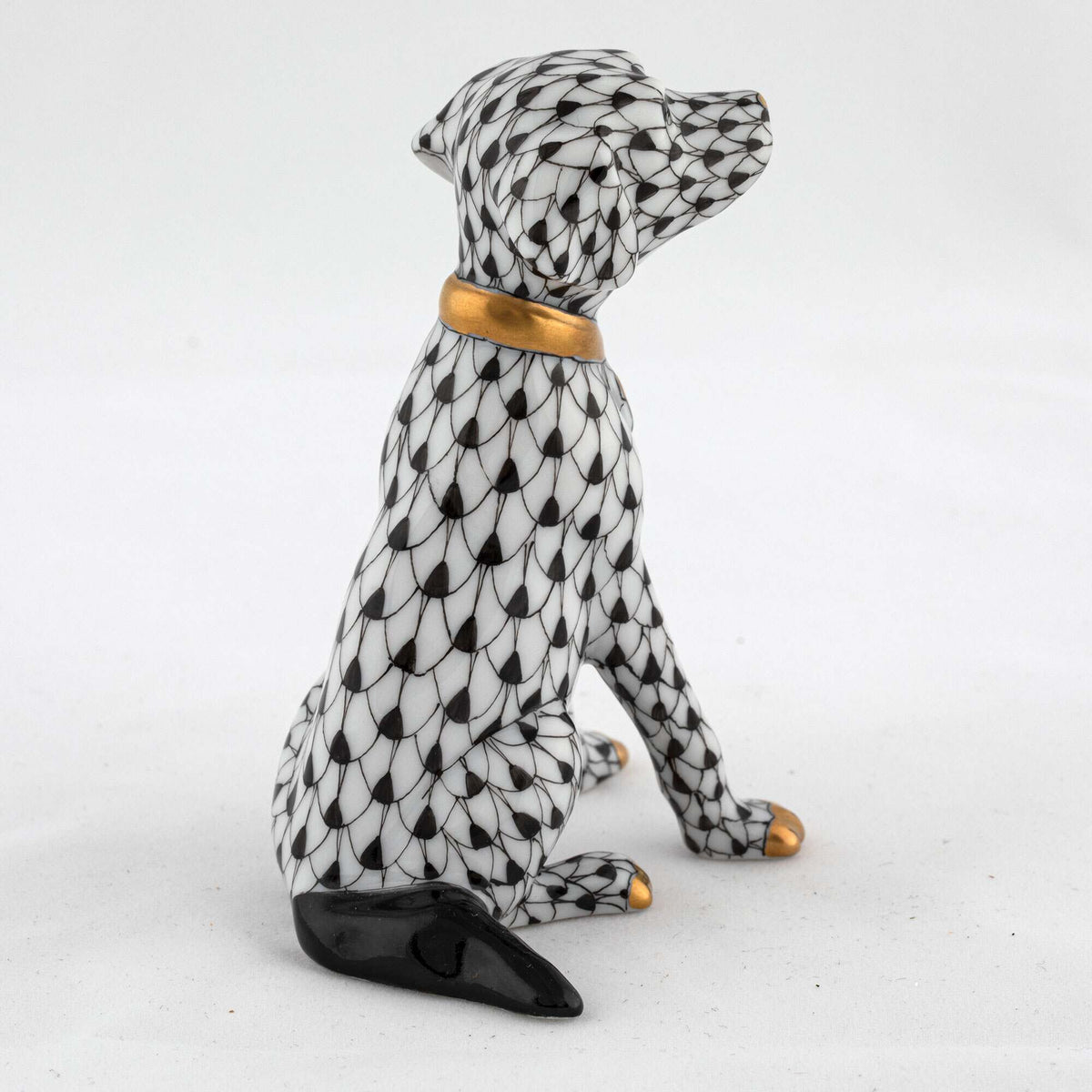 Herend Young Golden Figurine – Black, alternate view