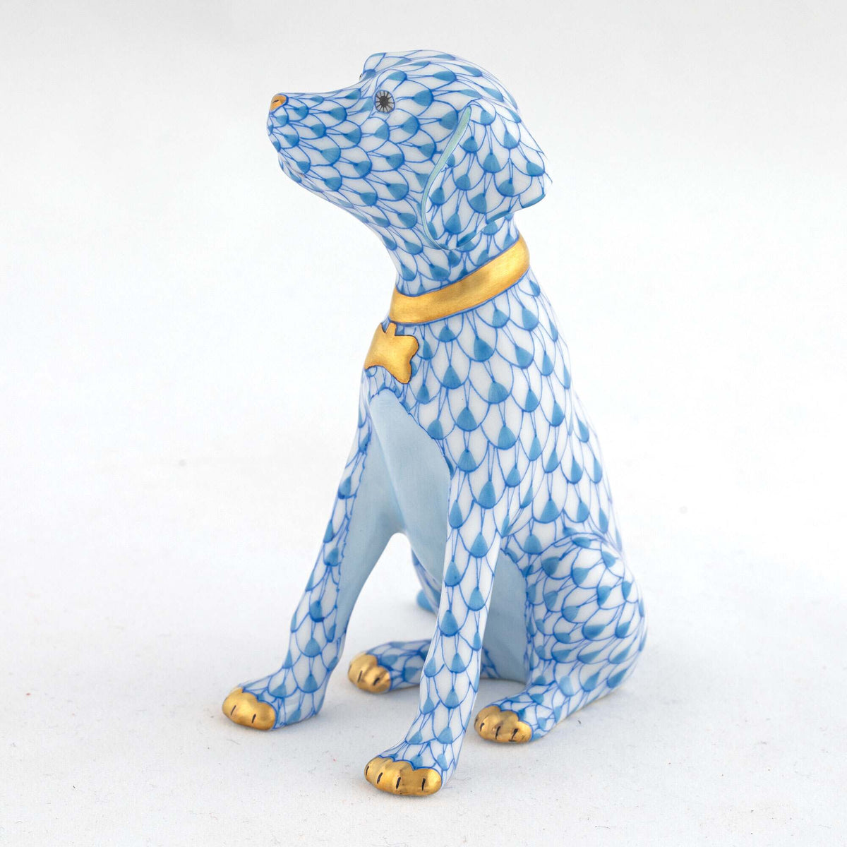 Herend Young Golden Figurine – Blue, alternate view