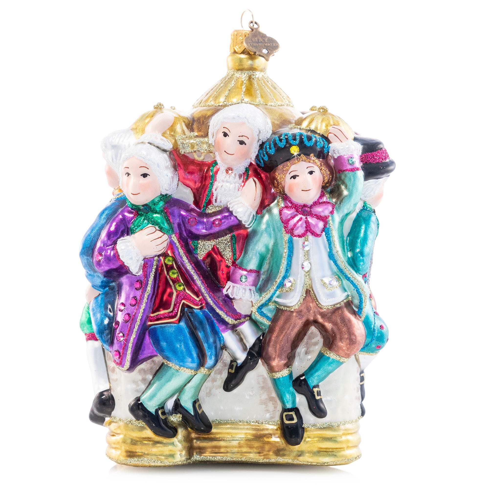Jay Strongwater 10 Lords-A-Leaping Glass Ornament