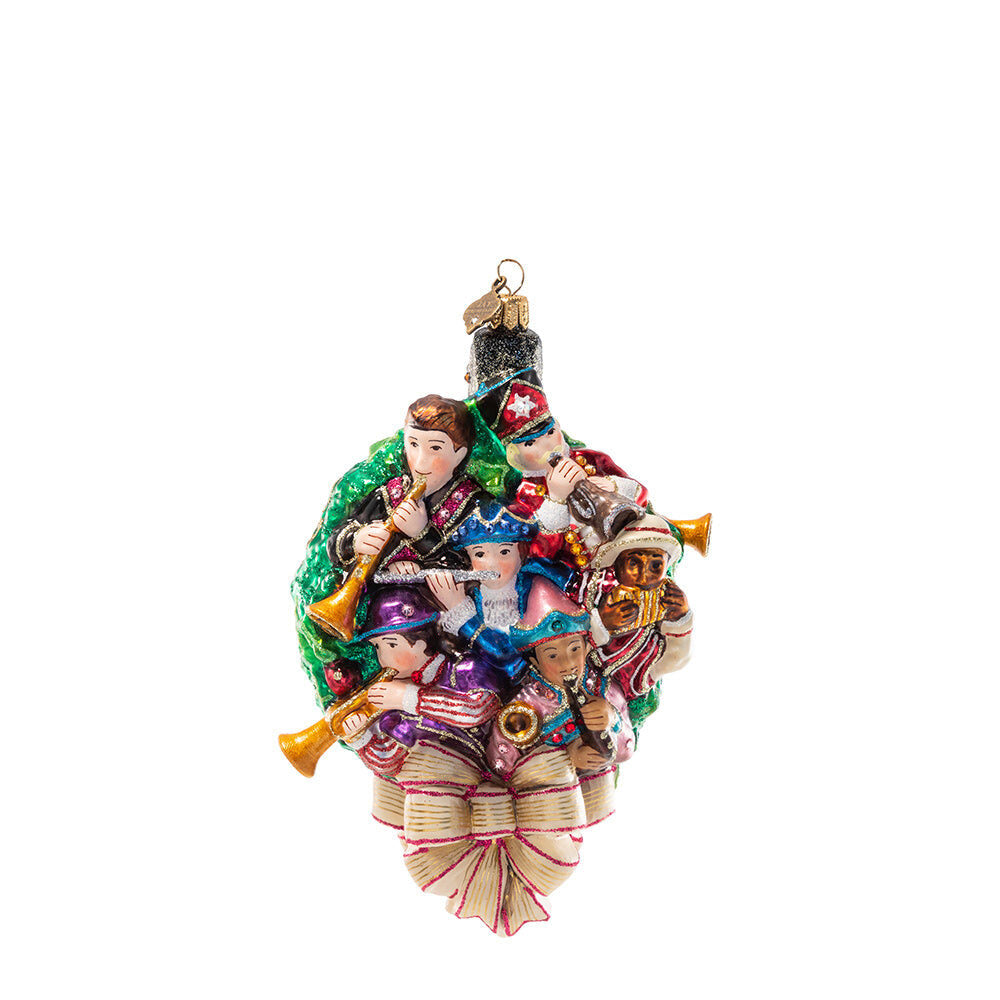 Jay Strongwater 11 Pipers Piping Glass Ornament