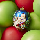 Jay Strongwater 2019 Santa Glass Ornament, alternate view