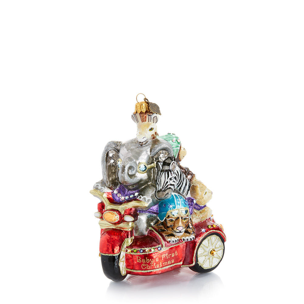 Jay Strongwater 2020 Baby's First Christmas Glass Ornament
