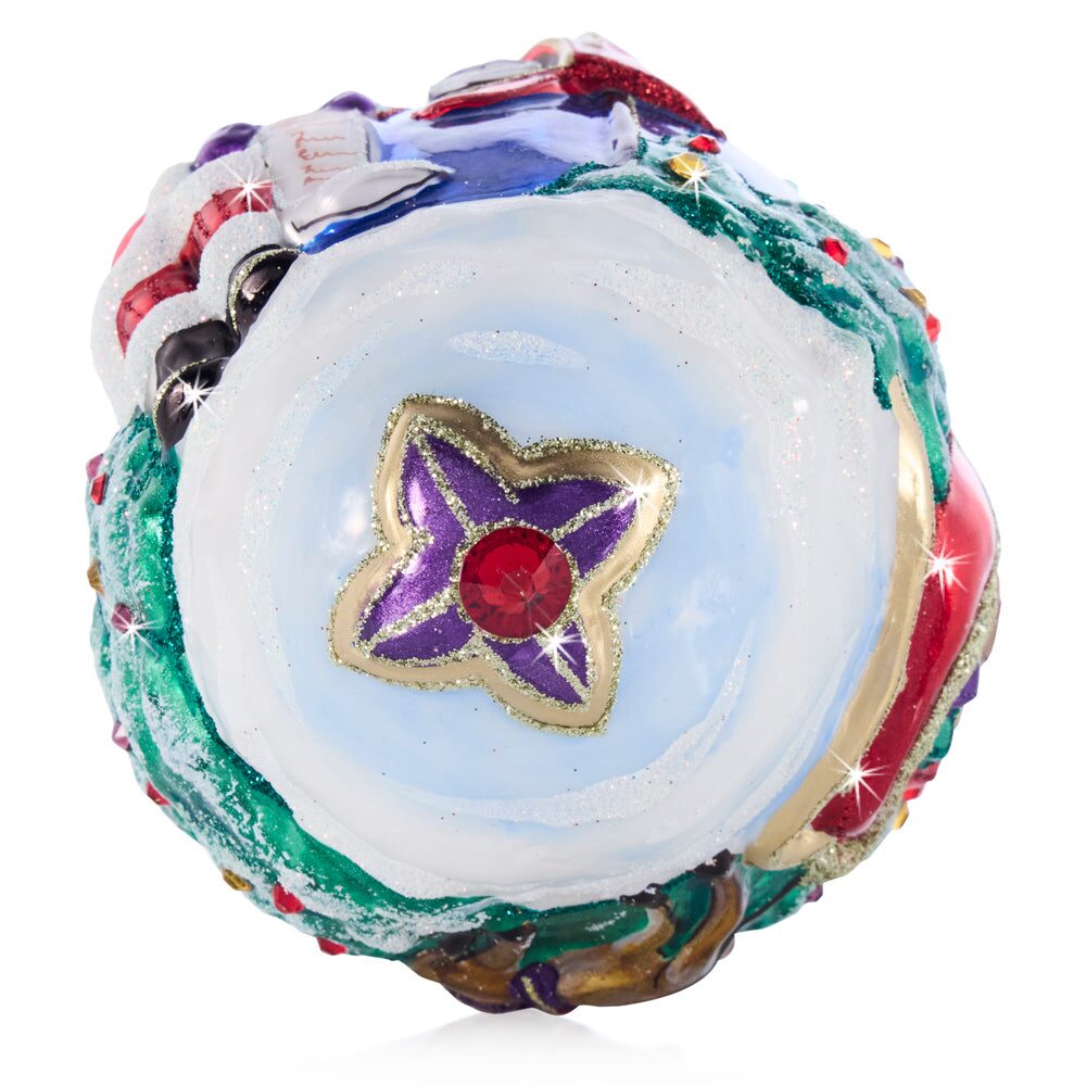 Jay Strongwater 2024 Christmas Delivery Glass Ornament, alternate view
