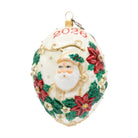Jay Strongwater 2026 Poinsettia Dated Santa Ornament