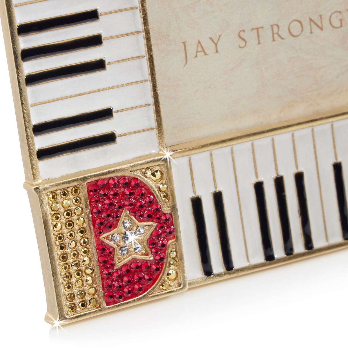 Jay Strongwater 5” X 7” Elton John Piano Key Frame, alternate view
