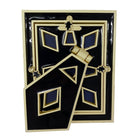 Jay Strongwater Abaculus Pyramid 3" X 4" Frame - Black Onyx, alternate view
