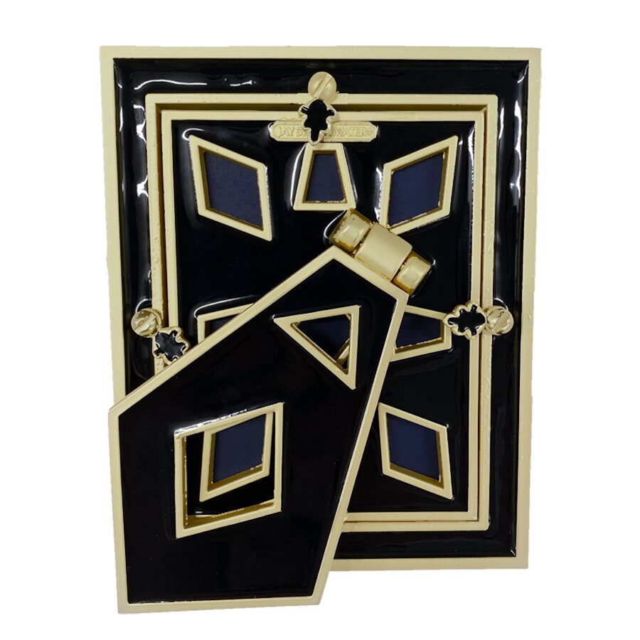 Jay Strongwater Abaculus Pyramid 3" X 4" Frame - Black Onyx, alternate view