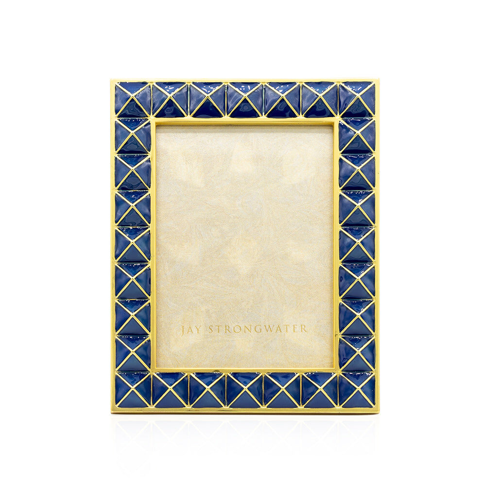 Jay Strongwater Abaculus Pyramid 3" X 4" Frame - Delft