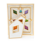 Jay Strongwater Abaculus Pyramid 3" X 4" Frame - Rainbow, alternate view